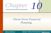 10. short term financial planning