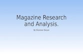 My Magazine Research and Analysis