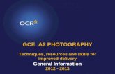 Gce a2 photography general information