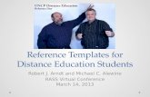 Reference Templates for Distance Education Students