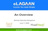 eLagaan Startup Saturday Bangalore - Prepare your tax return online