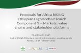 Proposals for Africa RISING Ethiopian Highlands Research Component 3 - Markets, value chains and stakeholder platforms