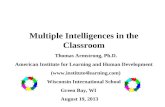 Handouts for Multiple Intelligences in the Classroom Full-Day Workshop (Thomas Armstrong)