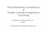 Health Canada Progressive Licensing - Professor Peivand Pirouzi