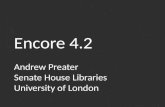 Innovative Interfaces Encore 4.2 discovery at Senate House Library.