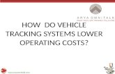 Vehicle Tracking System Lowers Operating Costs