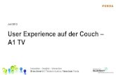 User Experience auf der Couch – Case Study A1 TV