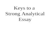 Keys To A Strong Analytical Essay