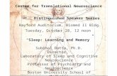 Sleep: Learning and Memory
