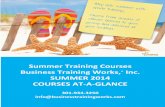 Summer 2014 Onsite Training and Online Training Courses