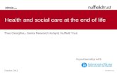 Theo Georghiou: Health and social care at the end of life