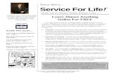 Service For Life March 2010 Newsletter