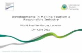 Developments in making tourism a responsible industry stephan farrant wtfl 2011