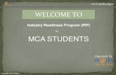 marks : Industry Readiness Program (IRP) 2013 , for MCA Students
