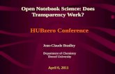 Open Notebook Science HUBzero 2011