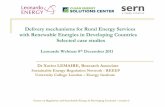Course on Regulation and Sustainable Energy in Developing Countries - Session 2