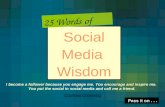 25 Words Of Social Media Wisdom Project