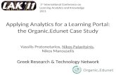 Applying Analytics for a Learning Portal (LAK 2011)