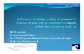 Indicators of study quality in systematic reviews of qualitative research to inform public health policy making