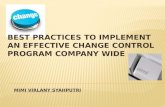 Best Practices to Implement an Effective Change Control Program Company Wide