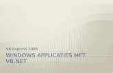 Windows applicaties met vb.net