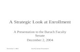 December 2, 2004 Faculty Senate Presentation