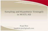 parametric hypothesis testing using MATLAB