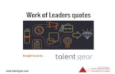 Work of leaders quotes