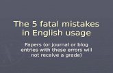 Fatal mistakes in the english language