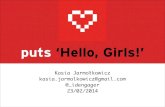 Kasia Jarmołkowicz for Rails Girls Warsaw III - lightning talk