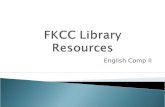 FKCC Library Resources Comp II