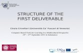 Cinzia Crivellari - Structure of the first deliverable