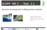 T.2.1 – remote sensing and multispectral analysis (by fly)