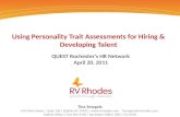 Sample Slides From Using Personality Trait Assessments For Talent Selection & Development