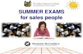 Summary of Sales Skills Series 10th July 2013