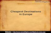 Cheapest Destinations in Europe