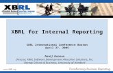 XBRL for Internal Reporting