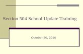 Section 504 School Training 2010-2011