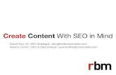 Create Content with SEO in Mind: Part 1 | RBM