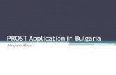 Pensions Core Course 2013: PROST Application in Bulgaria