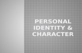 Personal identity & character