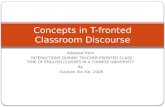 Concepts in t fronted classroom discourse