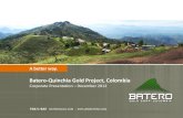 Batero Gold Corporate Presentation