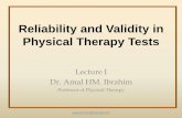 1  Reliability and Validity in Physical Therapy Tests