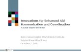 Innovations for Enhanced Aid Harmonization and Aid Effectiveness