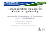 George Mahuku "Breeding Aflatoxin Resistant Maize"