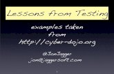 Lessons from Testing