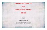 Introduction To The Dative Covalent Bond