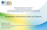 Evaluation of business start-up policies by Jonathan Potter, Senior Economist, OECD LEED Programme