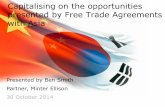 Ben Smith, Minter Ellison - Capitalising on the Opportunities presented by Free Trade Agreements
